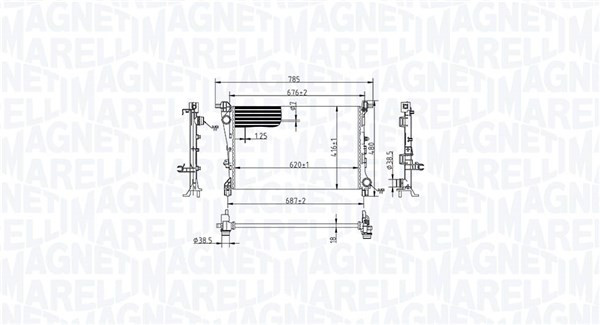 350213217900 Magneti Marelli Радіатор охолодження двигуна